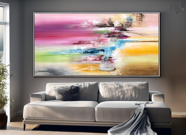 Painting abstract artwork