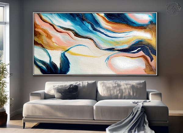 Abstract painting on canvas