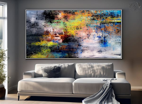 colorful abstract painting on canvas