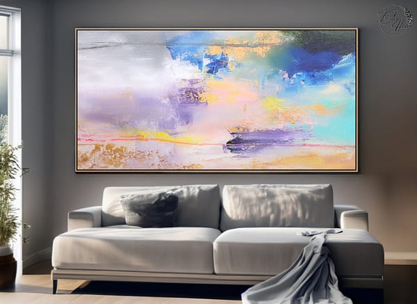 abstract painting framed