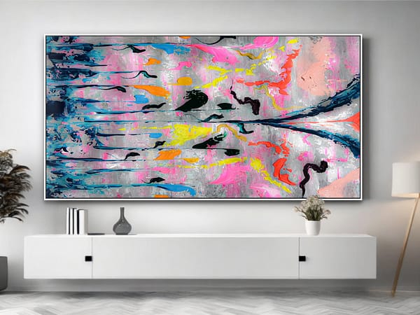 floral art abstract painting