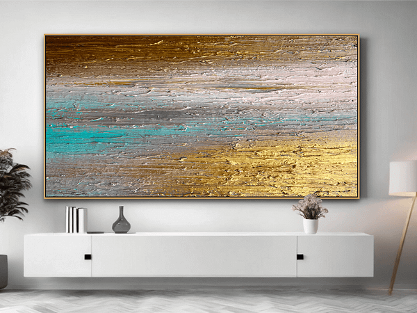 abstract drip wall art