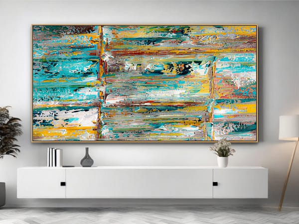 large canvas textured art