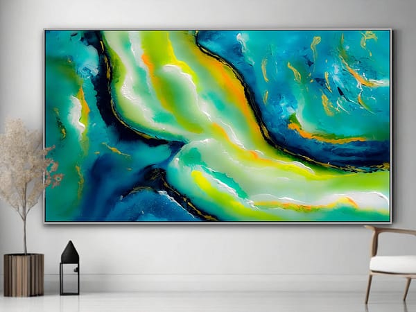 river water flow painting