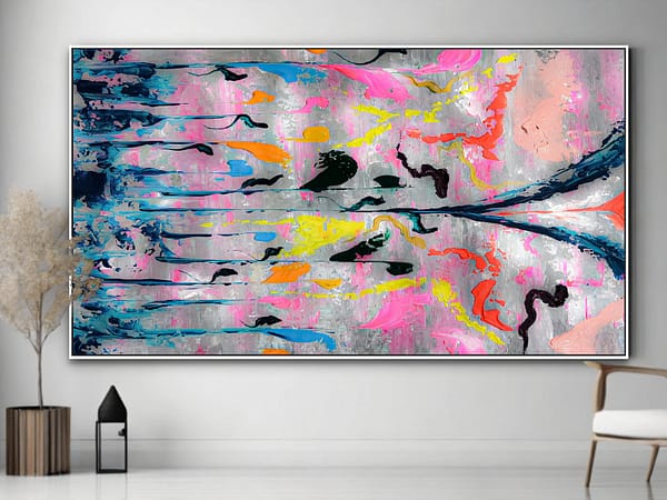 abstract flower wall art canvas