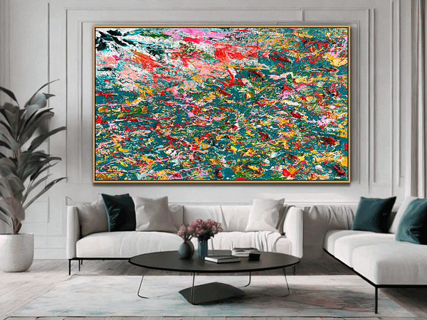 Painting abstract artwork