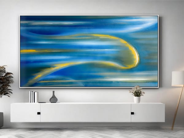 Painting abstract on canvas