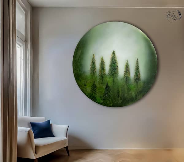 abstract circle wall art