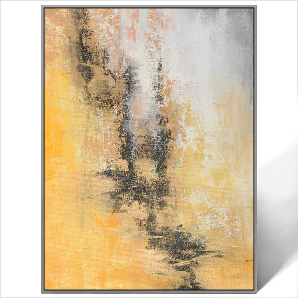 Abstract gold yellow painting