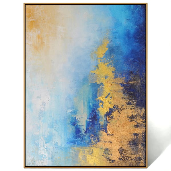 abstract gold blue art