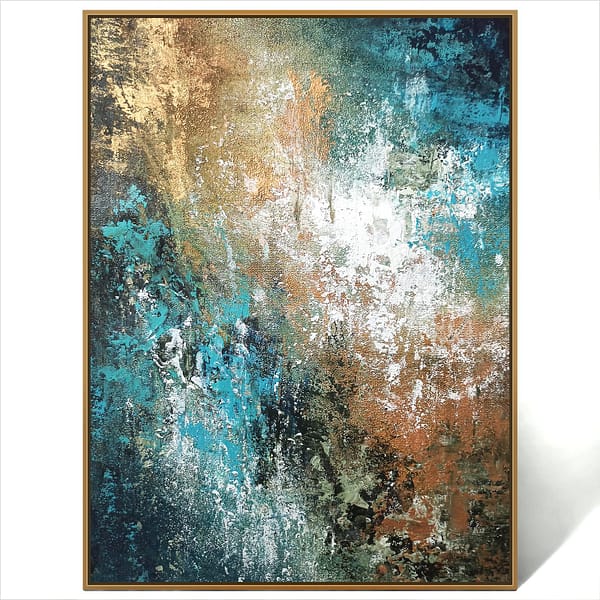 Gold Blue oversized Painting