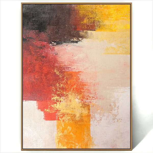 Abstract red and orange wall art