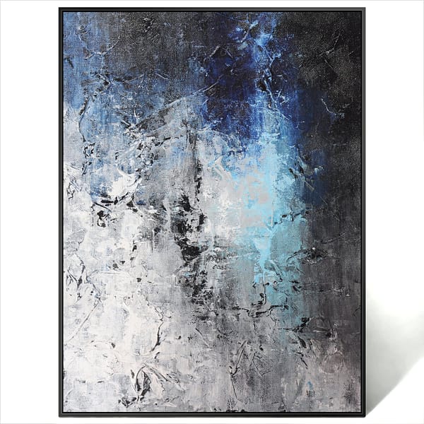 blue and grey abstract painting