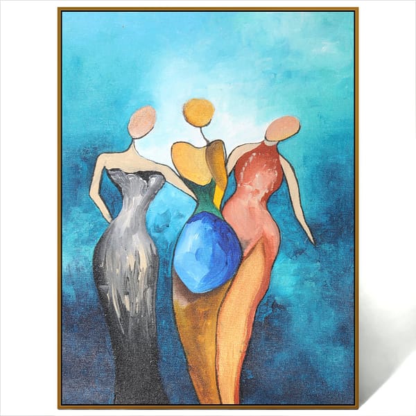 3 women portrait painting