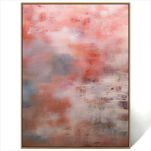 Abstract pink art painting