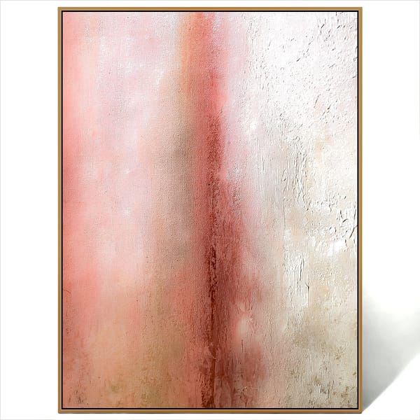 abstract pink and white painting