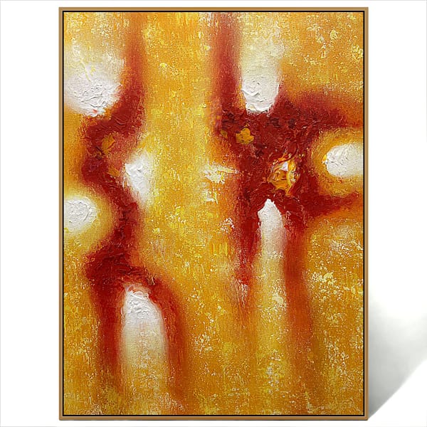 abstract red orange painting