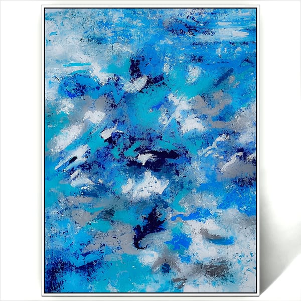 abstract blue gold art