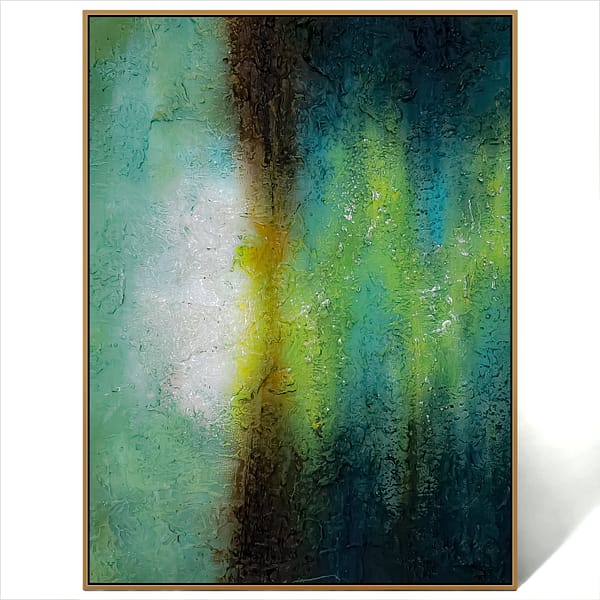 abstract green landscape painting