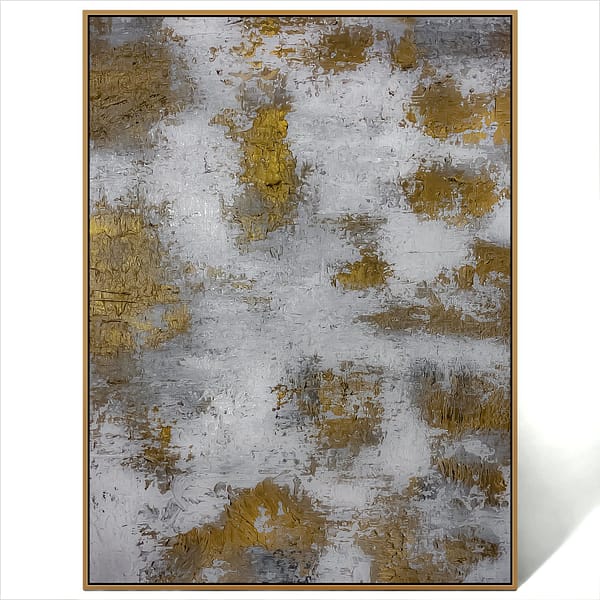 Minimalist gold grey texture art