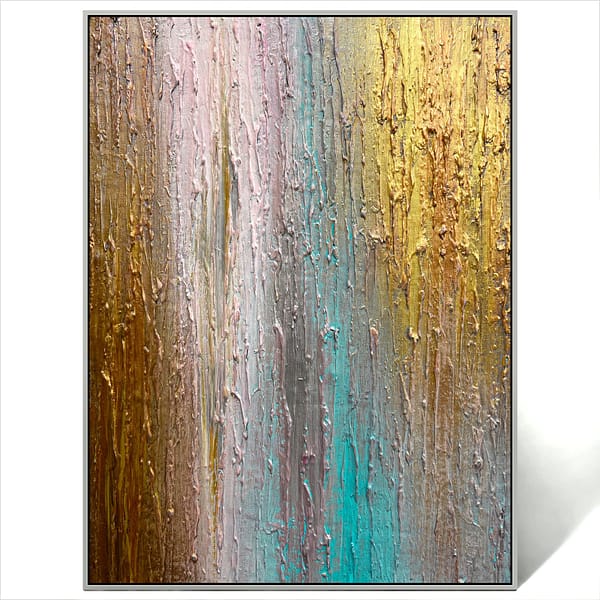 Abstract drip wall art