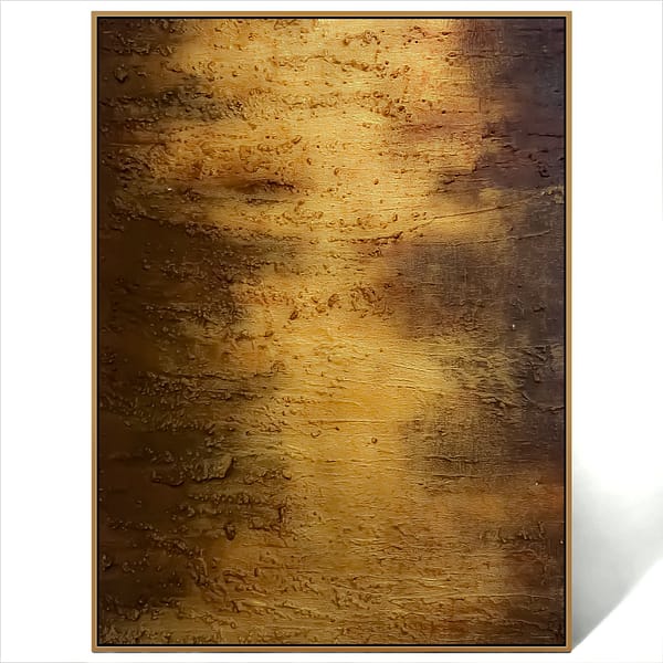 abstract brown gold art painting