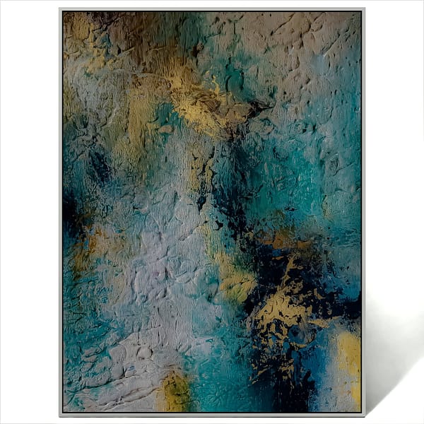 Abstract blue gold artwork