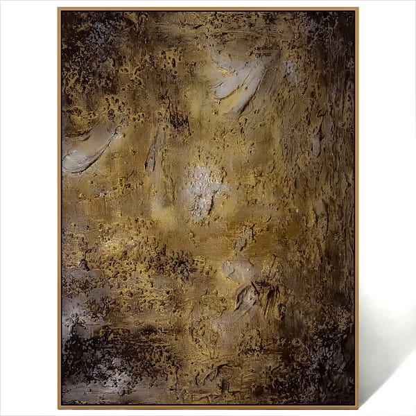 abstract brown gold textured art