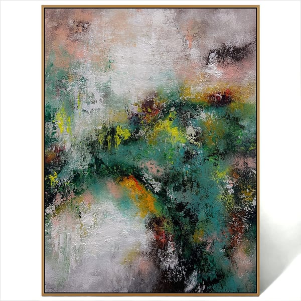 modern green brown artwork