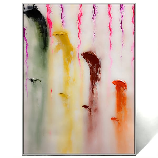 large abstract drip painting canvas