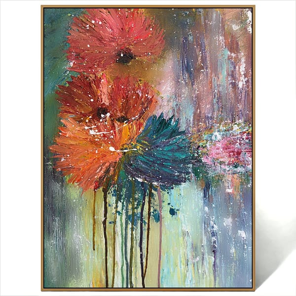 abstract flower art canvas