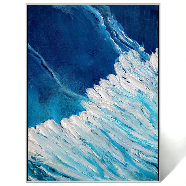 abstract blue white painting