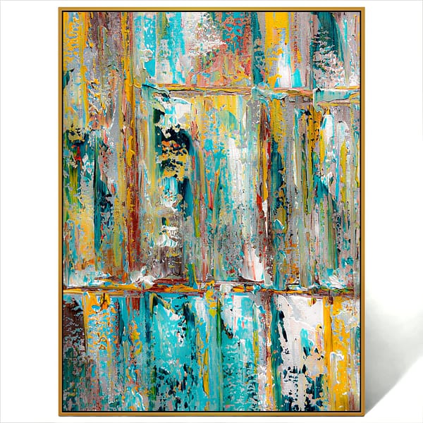 abstract geometric art painting canvas