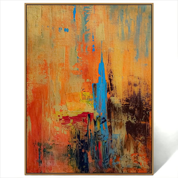 abstract tower wall art painting