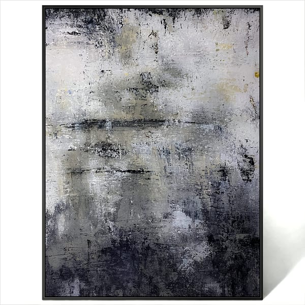 minimal black grey painting