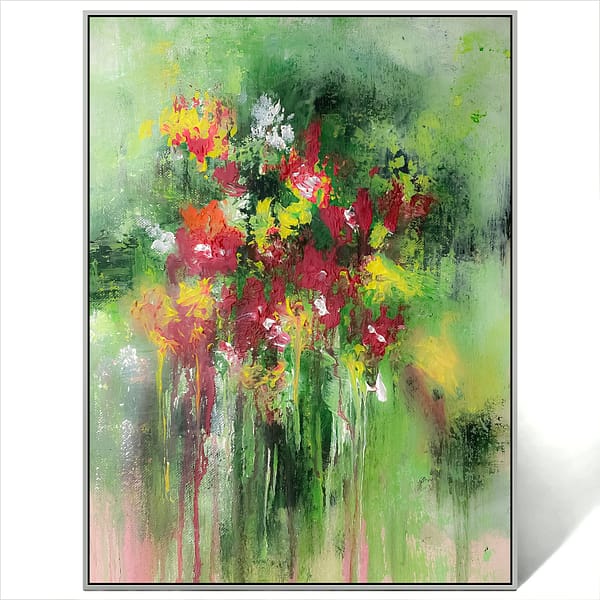 abstract flower wall art canvas