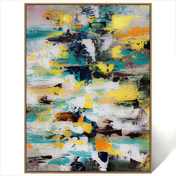abstract multicolor textured painting