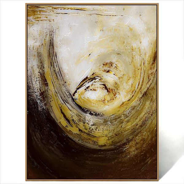 modern gold wave art canvas