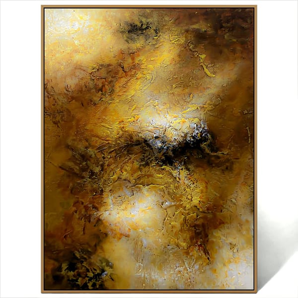 abstract golden wall art painting