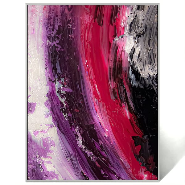 pink textured art painting