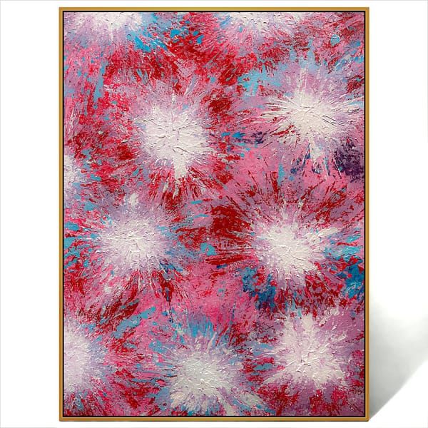 abstract pink wall art