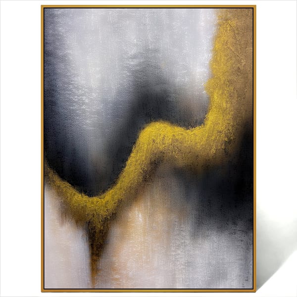 black white gold painting