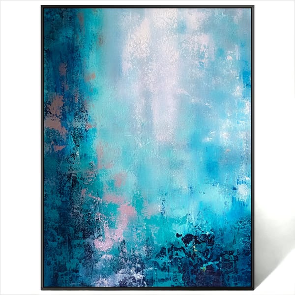 abstract blue art painting