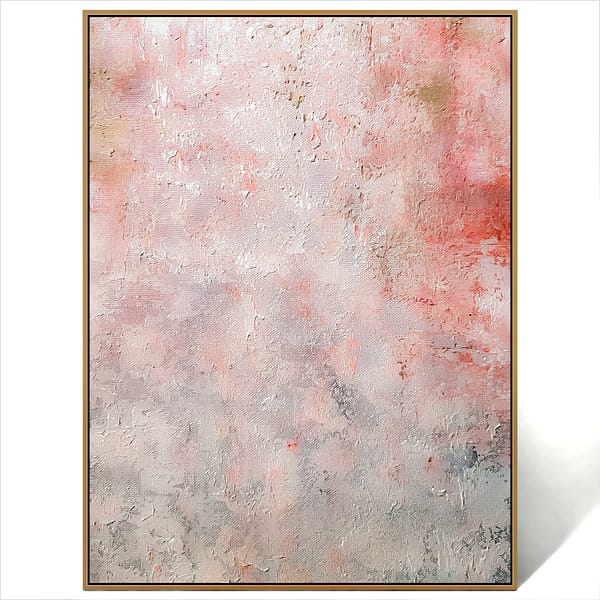 abstract pink red painting