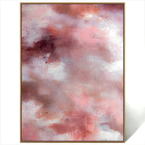 abstract pink art painting
