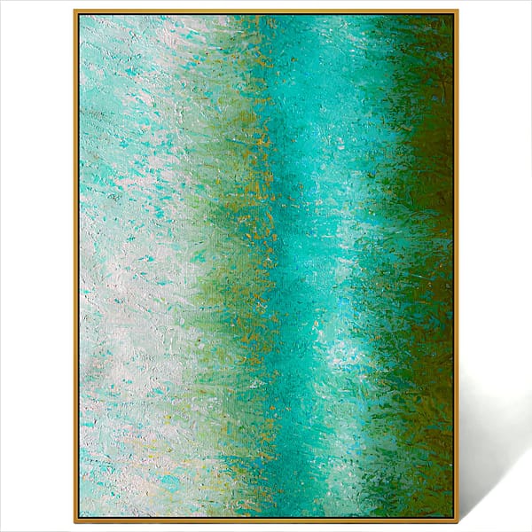 Abstract green wall art painting