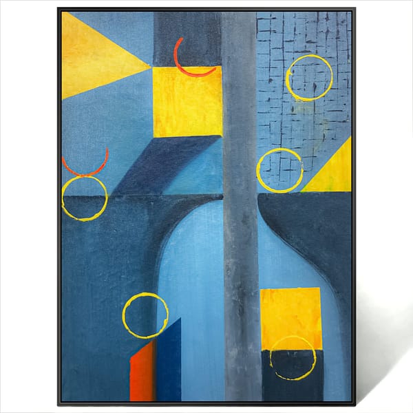 Abstract geometric art canvas