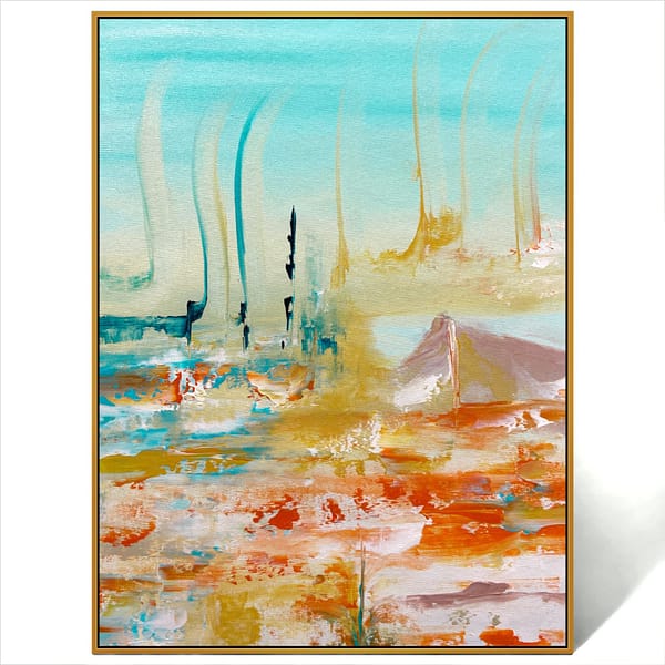 abstract multi color ocean painting