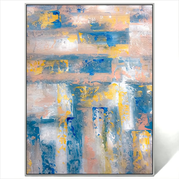 abstract block art textured painting