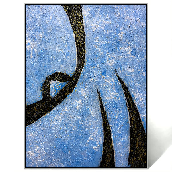 abstract blue black art canvas